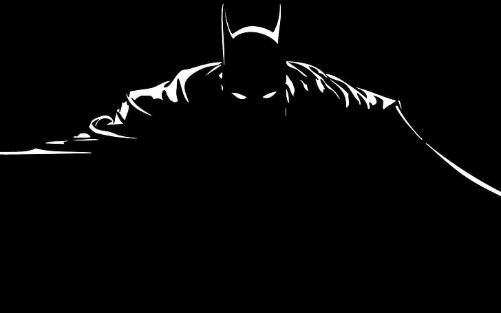 Batman Black and White Vector, illustration, electricity, aggression, unrecognizable person Free HD Wallpaper