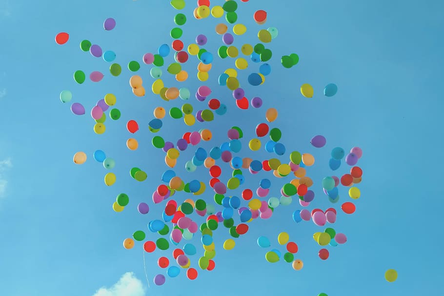Birthday Balloons Tumblr, celebration, background tumblr, cloud  sky, outdoors Free HD Wallpaper