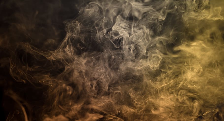 Black Smoke HD, abstract backgrounds, heat  temperature, smog, yellow Free HD Wallpaper