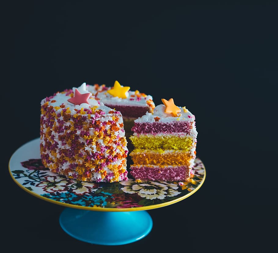 Cake Decorating, pink, yellow, multi colored, still life Free HD Wallpaper