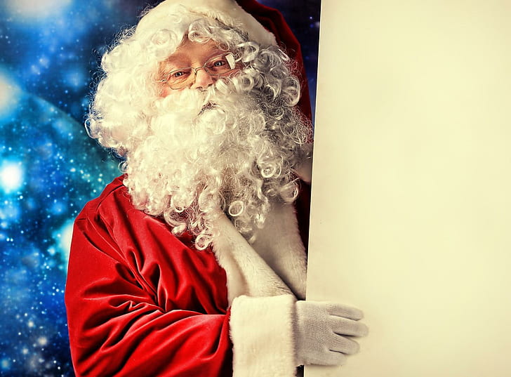 claus, santa, christmas, holiday Free HD Wallpaper