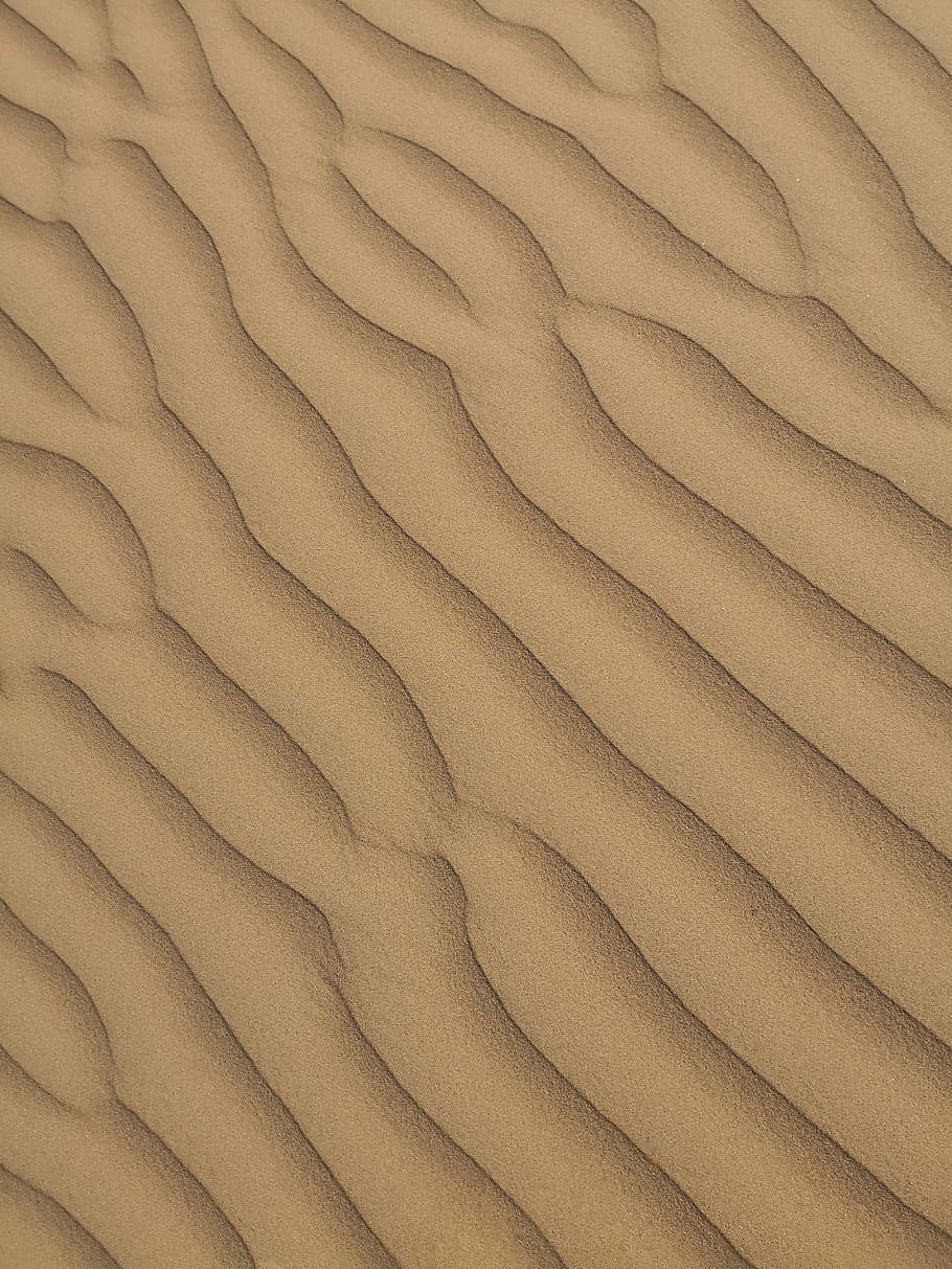 Dark Sand Texture, wave pattern, brown, wood, tabas Free HD Wallpaper