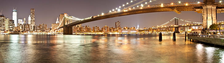 Dual Screen Monitor Stand, bridge, brooklyn, multiple display, york Free HD Wallpaper