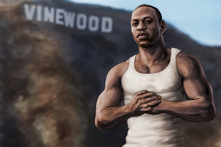 GTA San Andreas Art, wellbeing, looking at camera, only men, adult Free HD Wallpaper