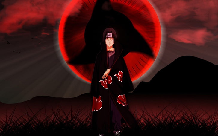 Itachi Ninja, naruto shippuuden, standing, teenager, long exposure Free HD Wallpaper