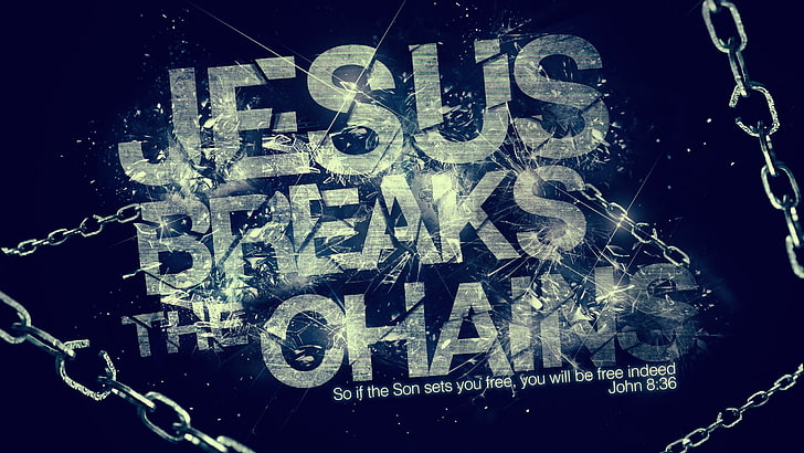 Jesus Breaking Chains, wood  material, outdoors, communication, built structure Free HD Wallpaper