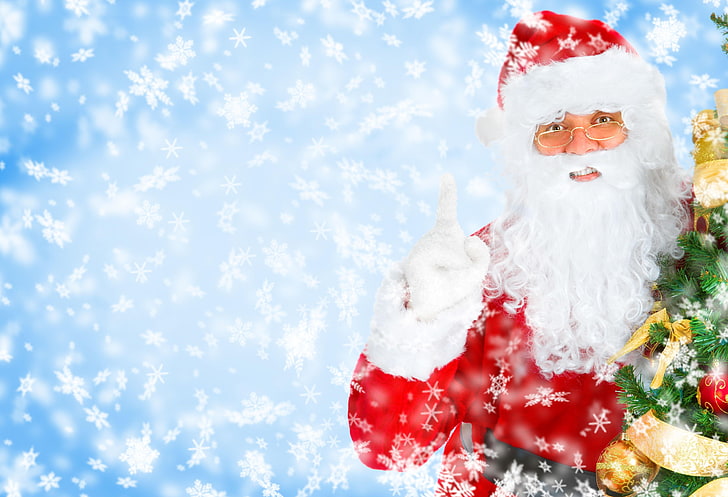 joy, santa hat, celebration, christmas decoration Free HD Wallpaper