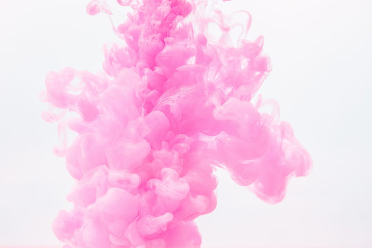 Pink Blue Smoke, smoke, colored smoke, white, pink Free HD Wallpaper