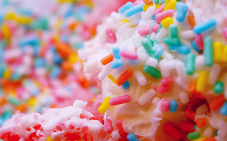 Pretty Colorful Cakes and Candy, abundance, full frame, indoors, snack Free HD Wallpaper