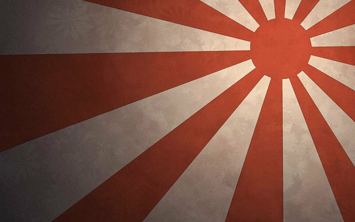 rising sun, japanese flag, japan Free HD Wallpaper