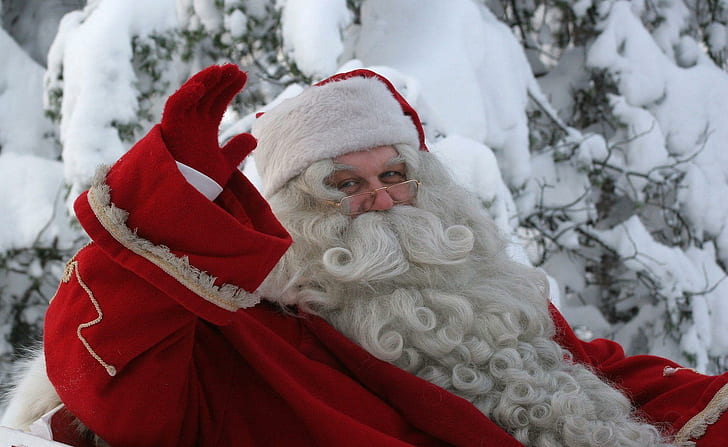 Santa Claus Christmas Ornaments, santa, santa, claus, hand,