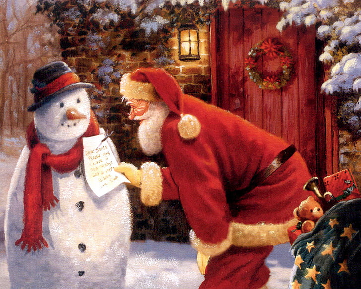 Santa Claus Painting Kids, claus, happiness, adult, december
