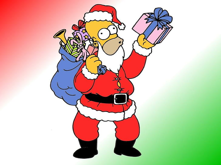 Santa Elf Anime, red clothes, sending presents, clothes, beard Free HD Wallpaper