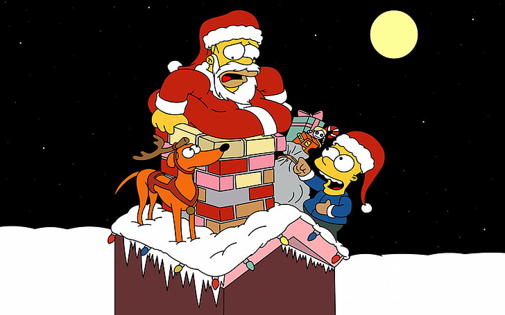 Simpsons Christmas Ornaments, icicles, cultures, 1920x1200, bart Free HD Wallpaper
