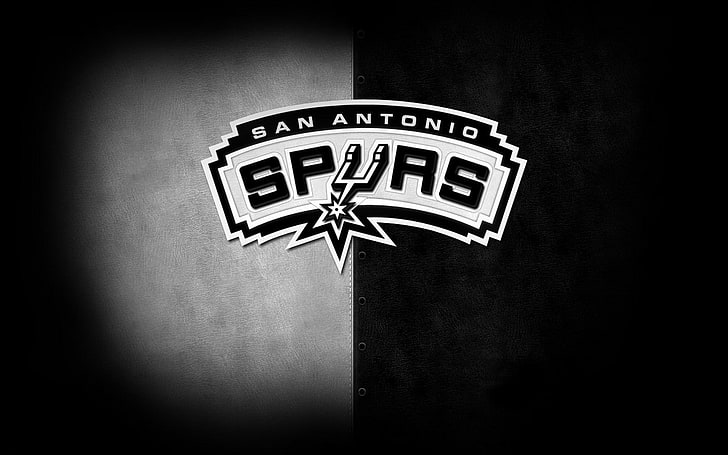 Spurs Logo SVG, black background, indoors, number, night Free HD Wallpaper