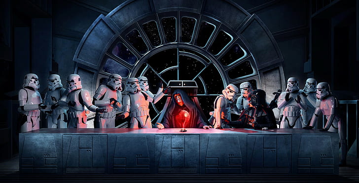 Star Wars Last Supper, representation, architecture, people, young women Free HD Wallpaper