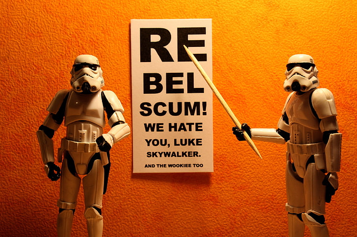 Stormtrooper Jokes, wars, government, warning sign, communication Free HD Wallpaper