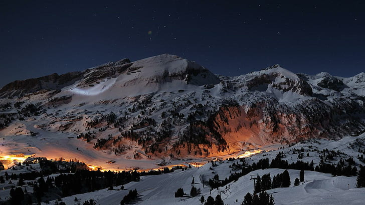 Sun Rising Over Mountains, ski resort, ski, resort