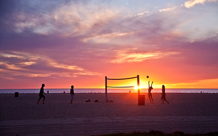 Sunset Beach Malibu California, usa, los, venice, angeles Free HD Wallpaper