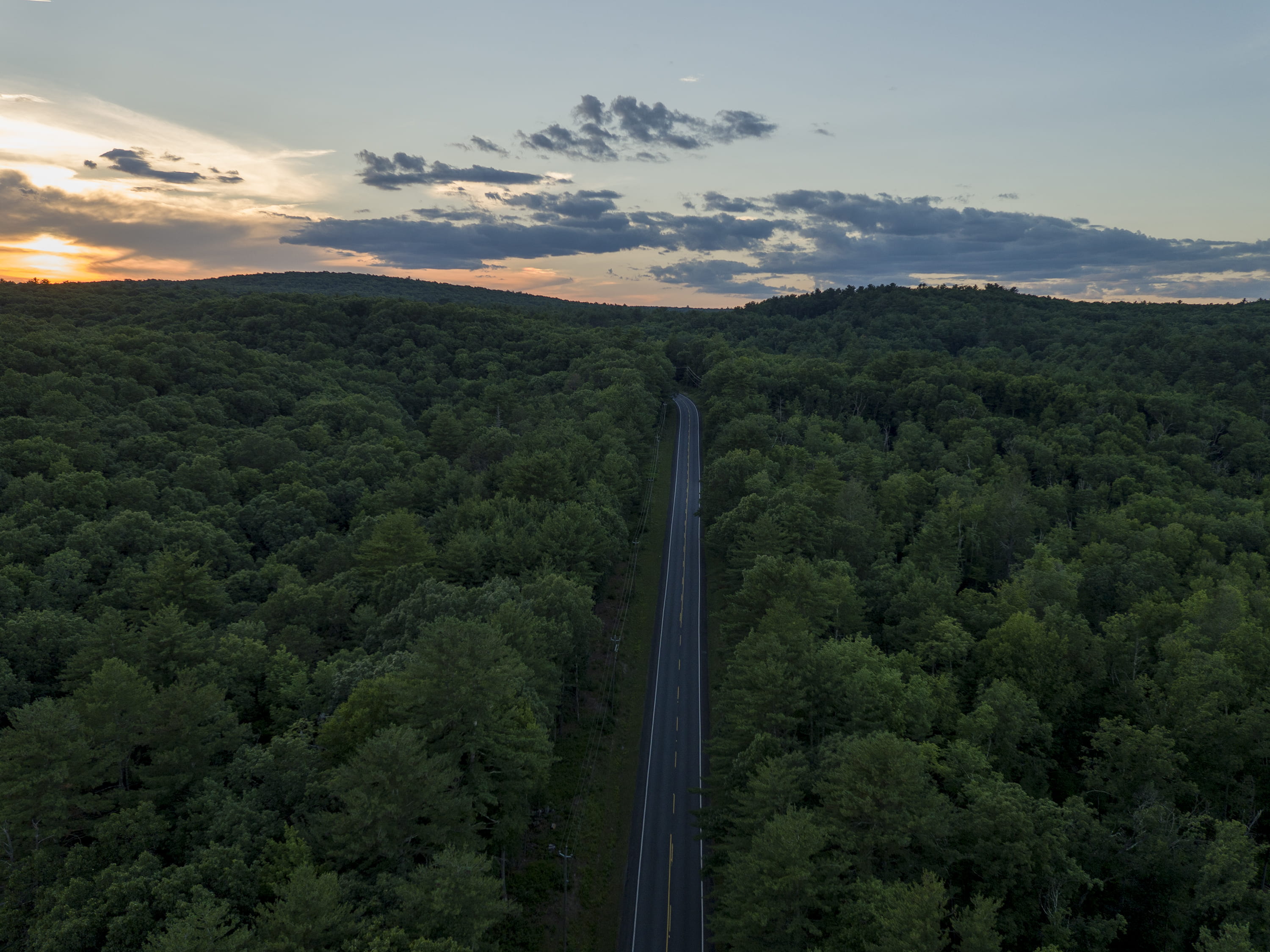 Sunset Roads, tranquility, nonurban scene, cloud sky, environment