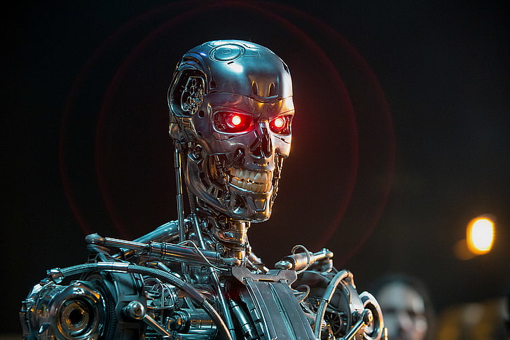 Terminator Robot, bicycle, technology, focus on foreground, robot Free HD Wallpaper