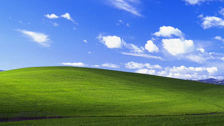 Windows XP Taskbar, windows xp, bliss, landscape, stock