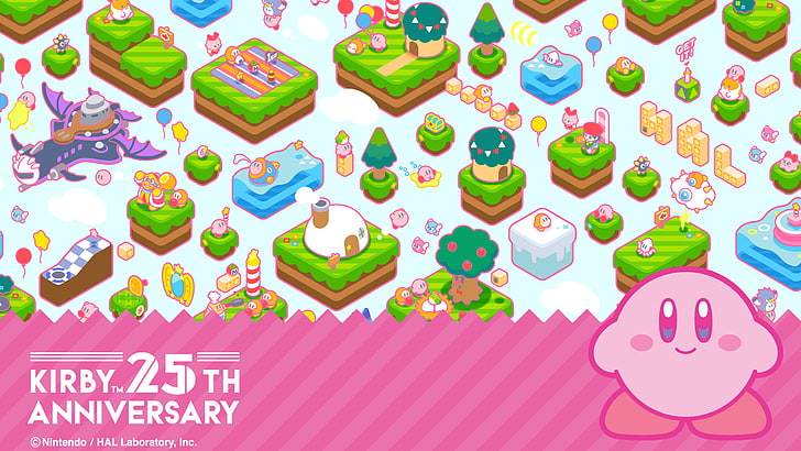 World of Nintendo Kirby, food, high angle view, large group of objects, food and drink Free HD Wallpaper