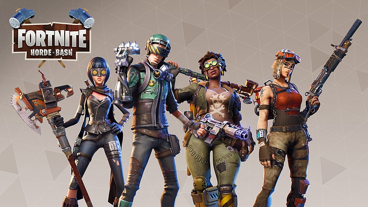 Battle Royale Games, electric guitar, group of people, male likeness, fortnite Free HD Wallpaper