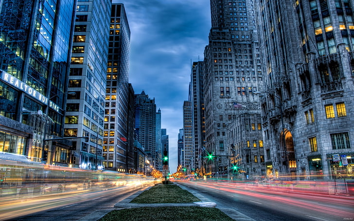 Chicago Street Names, speed, built structure, office building exterior, chicago hd  1080p windows Free HD Wallpaper