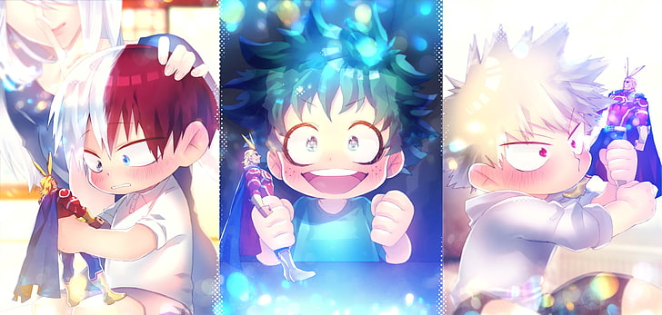 Cool Todoroki, shouto todoroki, katsuki bakugou, my hero academia, izuku midoriya Free HD Wallpaper