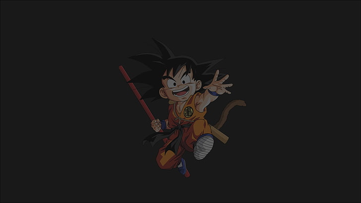 DBGT Goku, leisure activity, front view, black background, son goku Free HD Wallpaper