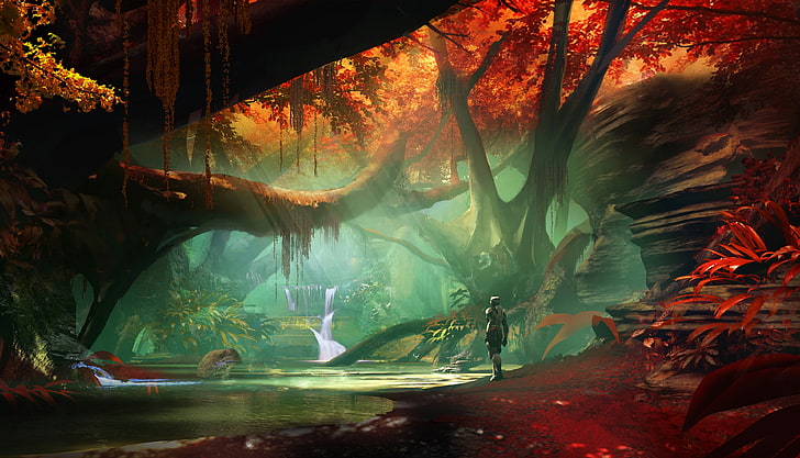 Destiny Titan Concept Art, plant part, tranquil scene, beauty in nature, water Free HD Wallpaper