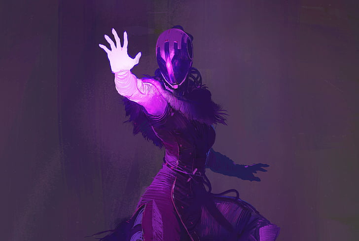 Destiny Warlock Voidwalker Art, women, body paint, human hand, destiny 2 Free HD Wallpaper