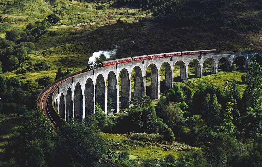 Glenfinnan Viaduct History, travel, green, outdoors, architecture Free HD Wallpaper