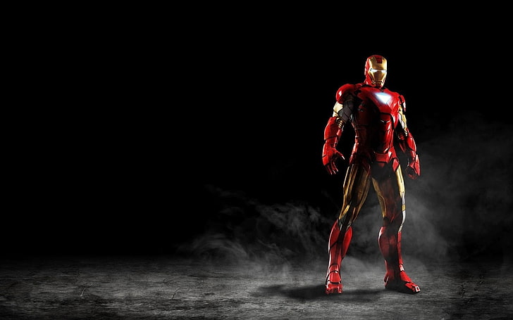 Iron Man Superhero, dark, indoors, studio shot, one person Free HD Wallpaper