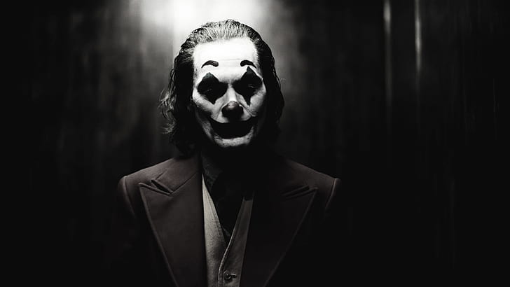 Joaquin Phoenix Black and White Joker, joker 2019 movie, joaquin phoenix, joker Free HD Wallpaper