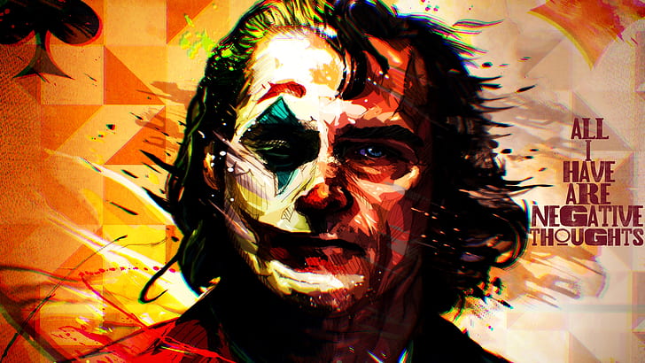 Joker Movie Art, face, joaquin phoenix, quote, joker Free HD Wallpaper