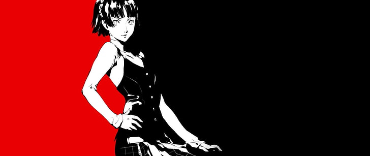 Makoto Persona 5 Fan Art, shin megami tensei series, anime, anime girls, side view Free HD Wallpaper