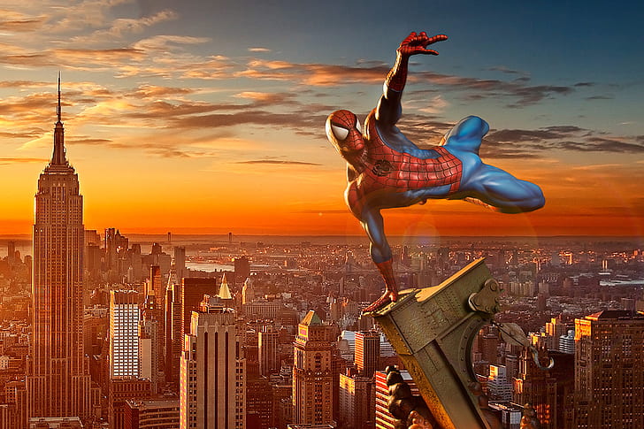 Marvel's Spider-Man Logo, architecture, built structure, city, cityscape Free HD Wallpaper