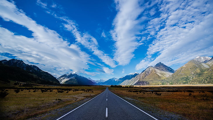 Mountain Lake New Zealand, direction, tranquil scene, no people, blue Free HD Wallpaper