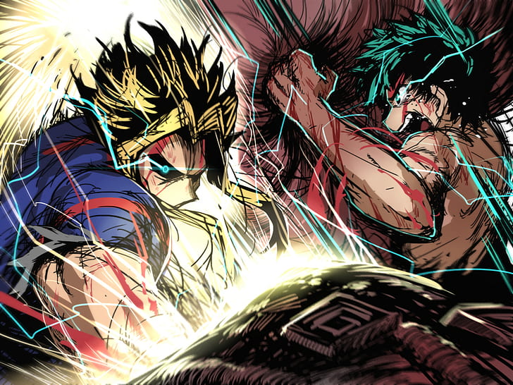 My Hero Academia Anime, izuku midoriya, toshinori yagi, anime, my hero academia Free HD Wallpaper