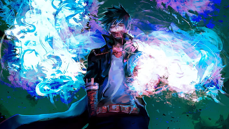 My Hero Academia Dabi Blue Fire, dabi boku no hero academia, my hero academia, anime Free HD Wallpaper