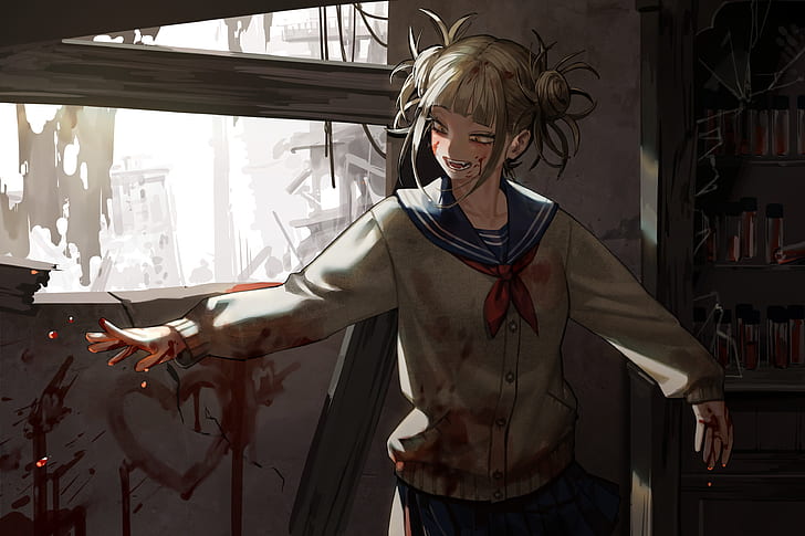 My Hero Academia Toga Fan Art, boku no hero academia, my hero academia, anime, himiko toga