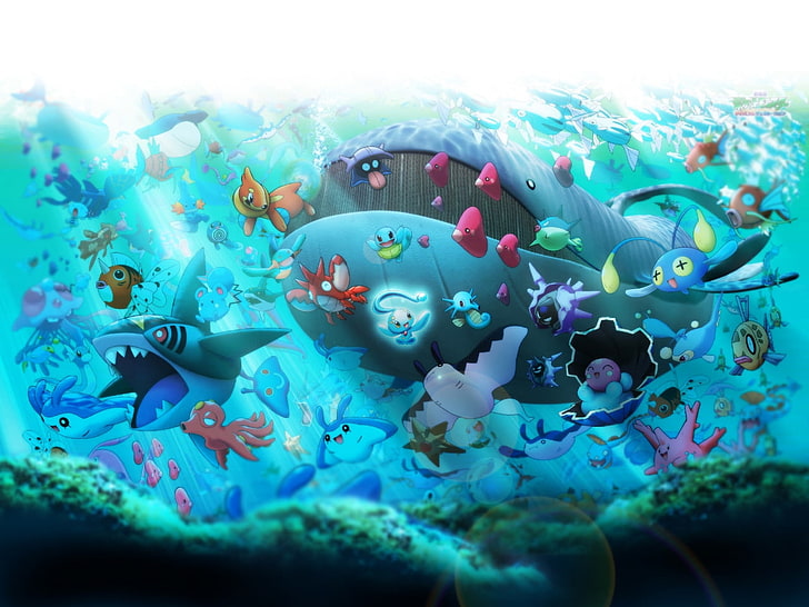 Mystic Water Pokemon, underwater, pokemon, anime, art Free HD Wallpaper