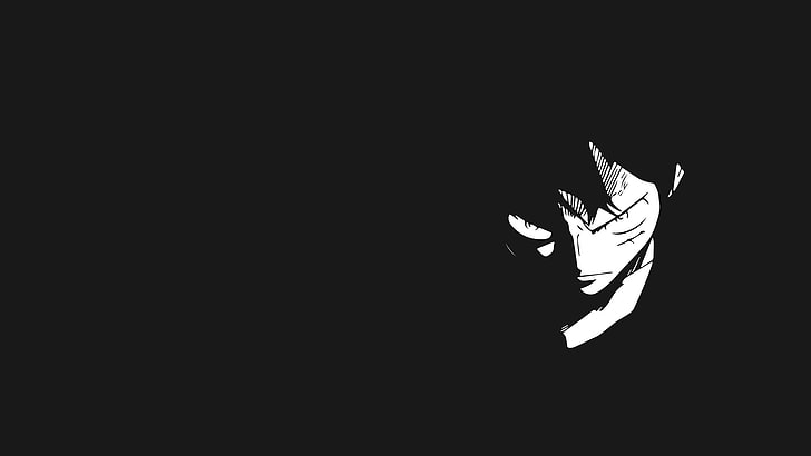 One Piece Logo Black and White, anime, one piece, monkey d luffy Free HD Wallpaper