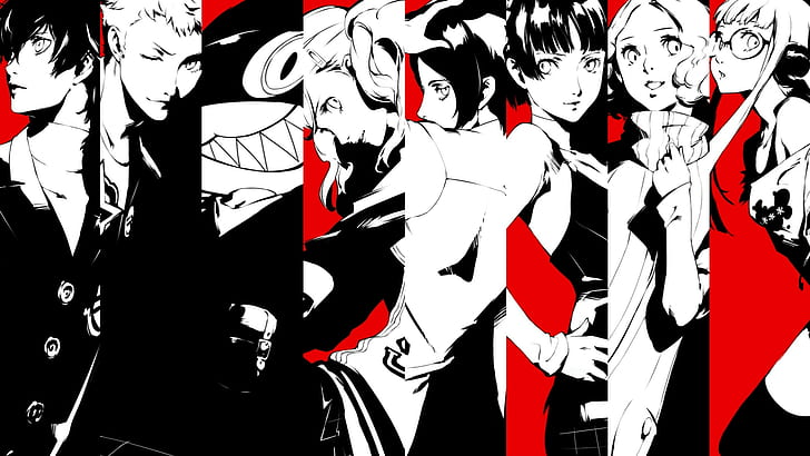 Persona 5 Futaba, morgana persona, haru okumura, makoto niijima, joker persona Free HD Wallpaper