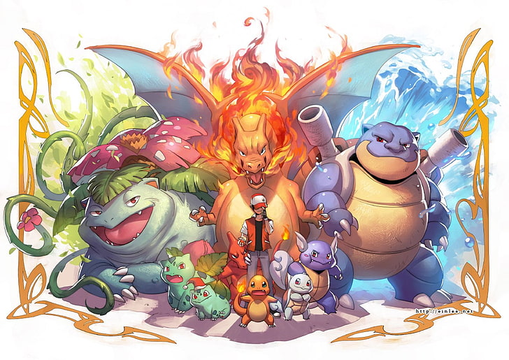 Pokemon Artwork, vector, spirituality, multi colored, squirtle pokmon Free HD Wallpaper
