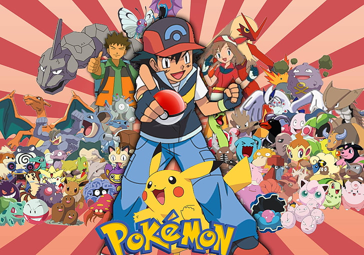 Pokemon Ash, human representation, real people, pikachu, crowd Free HD Wallpaper