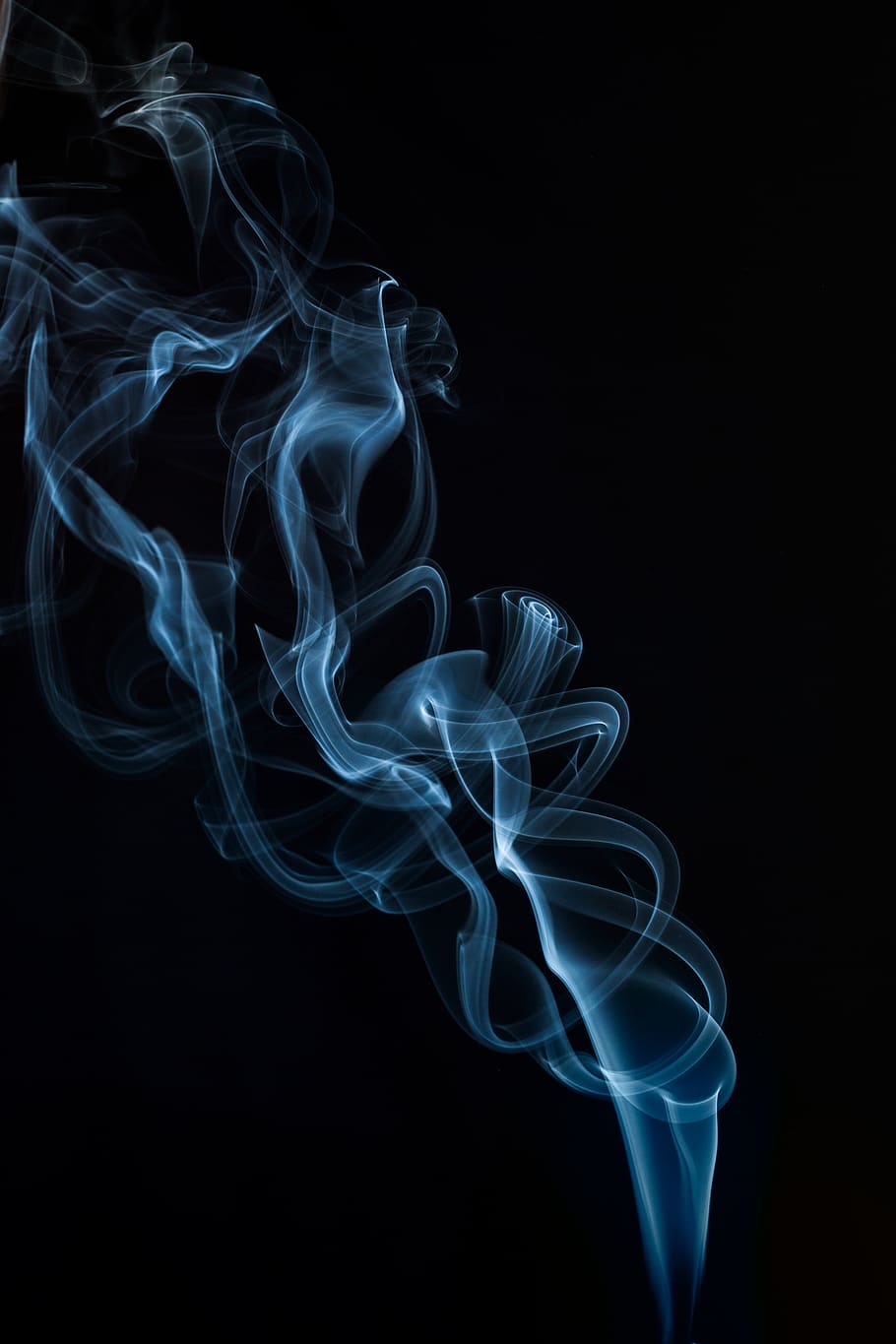 Pretty Blue Smoke iPhone, blue, no people, indoors, black background Free HD Wallpaper