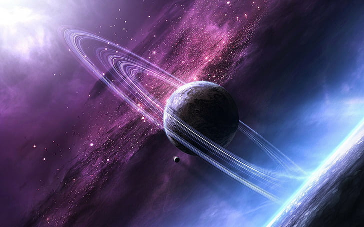 Real Saturn, glow, background ultra hd 4k, download 3840x2400 stars, planet Free HD Wallpaper